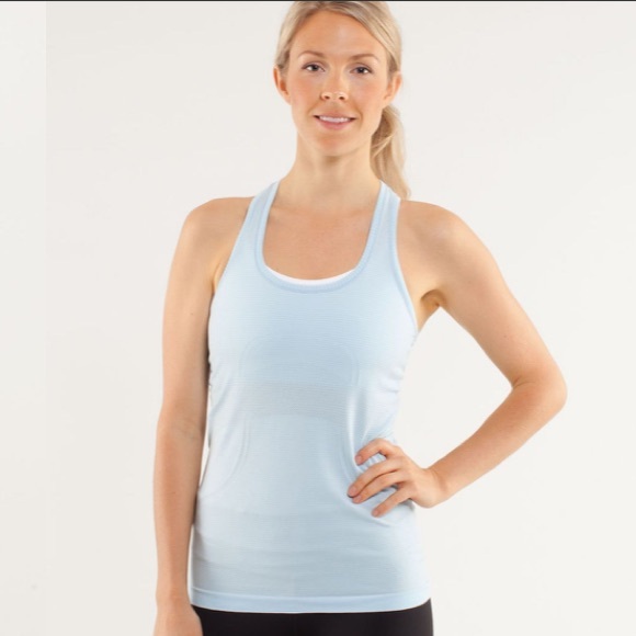 LULULEMON SWIFTLY TECH RACERBACK RUNNING TANK TOP - SIZE 4 - CASPIAN BLUE - Picture 1 of 4